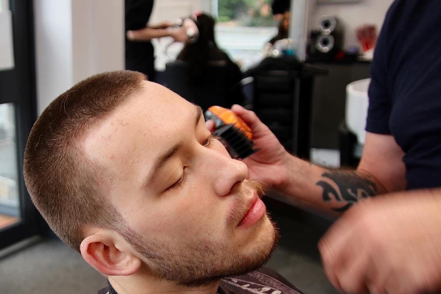 Beard trim and shaping at HQ Barbers Reading
