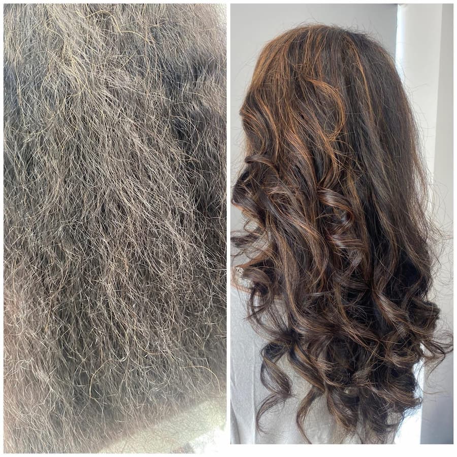 Curly hair specialist transformation at HQ Salon Reading